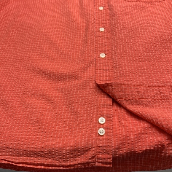 Eddie Bauer 100% Cotton Short Sleeve Button Down Shirt Large Tall Colour Salmon - Picture 4 of 10